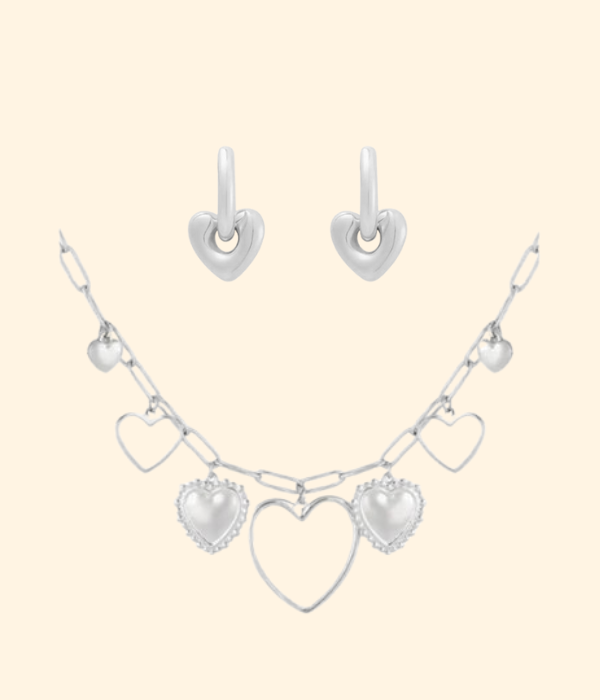 PACK Collar y pendientes heart